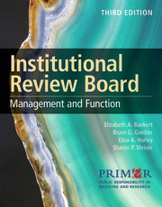 Institutional Review Board: Management and Function